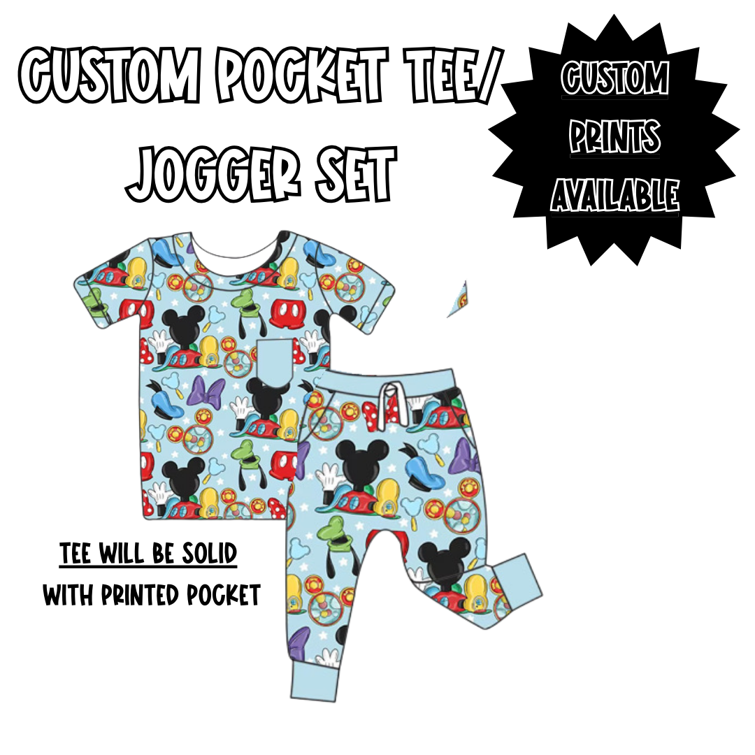 CUSTOM POCKET TEE/ JOGGER SET