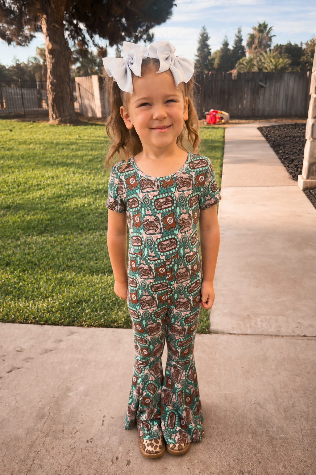 CUSTOM BELL BOTTOM ROMPER