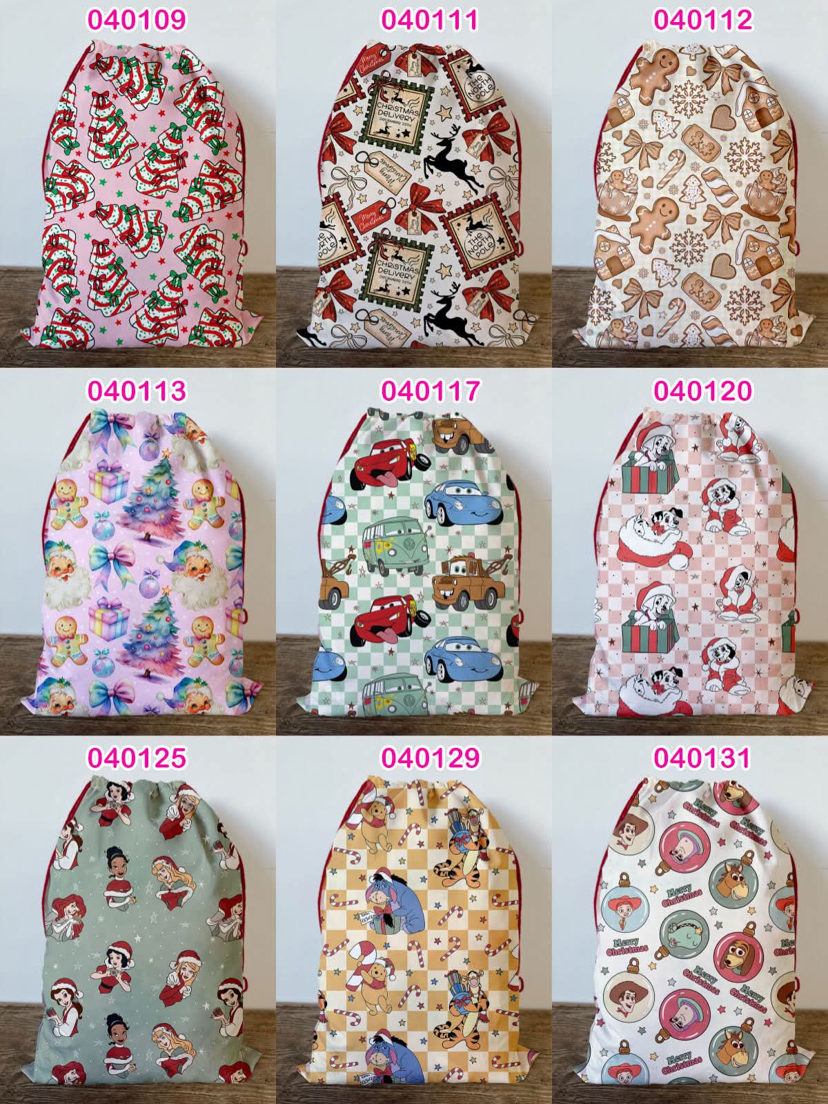 CUSTOM SANTA SACKS