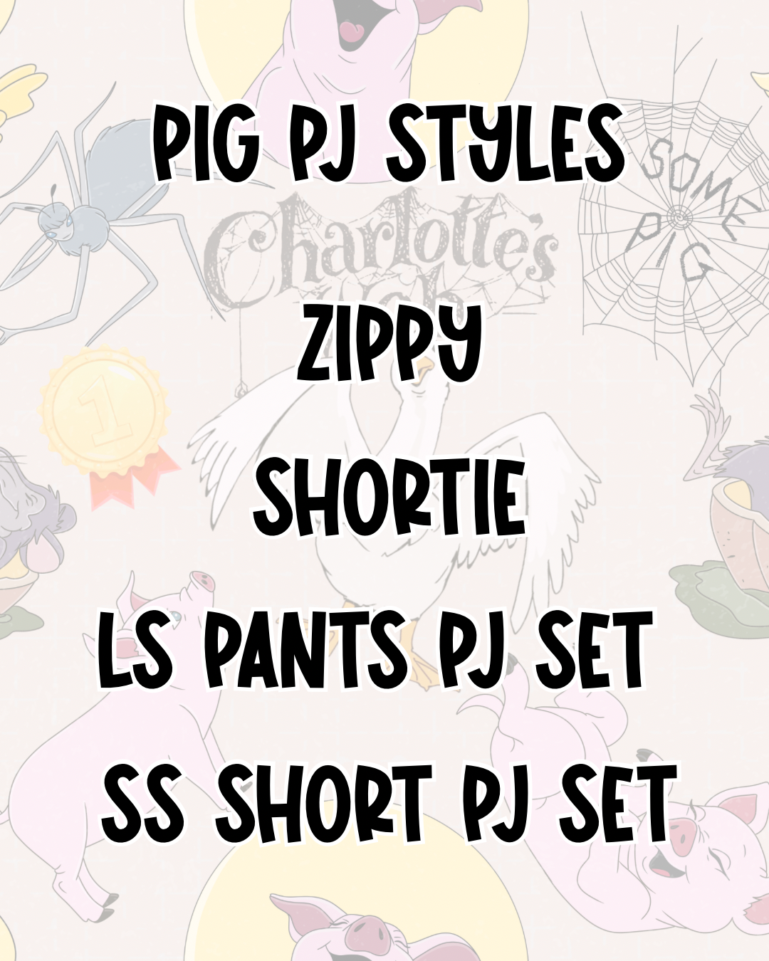 PIG PJ STYLES | BED TIME STORIES PREORDER