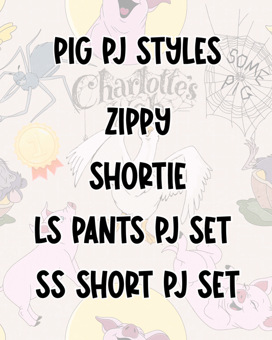 PIG PJ STYLES | BED TIME STORIES PREORDER