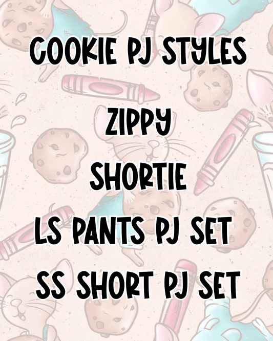 COOKIE PJ STYLES | BED TIME STORIES PREORDER