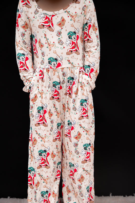 SORCER CHRISTMAS WIDE LEG ROMPER RTS