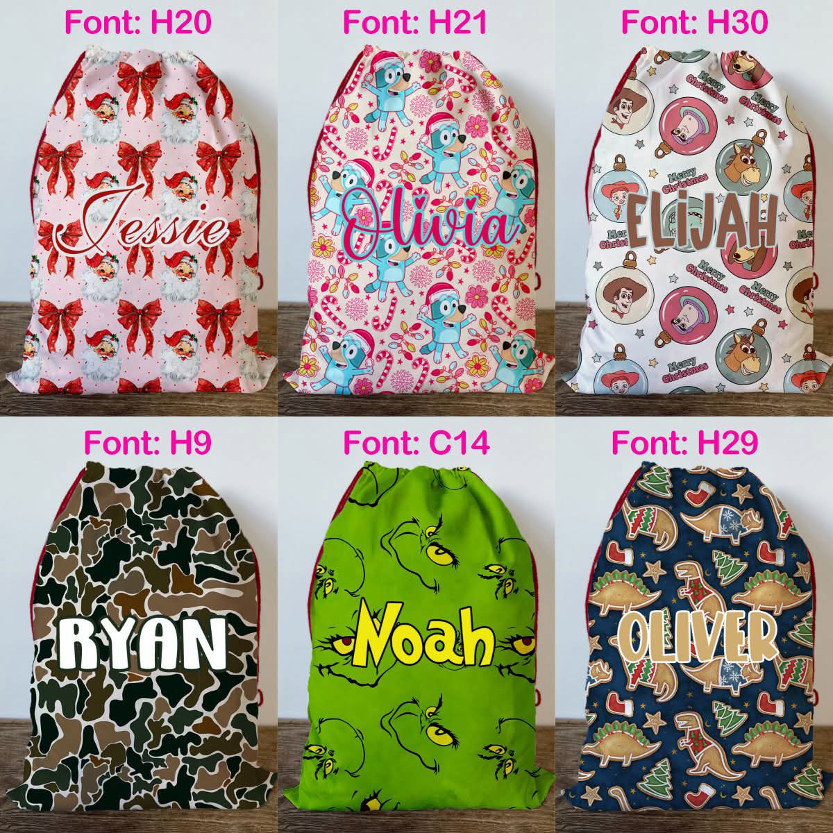 CUSTOM SANTA SACKS