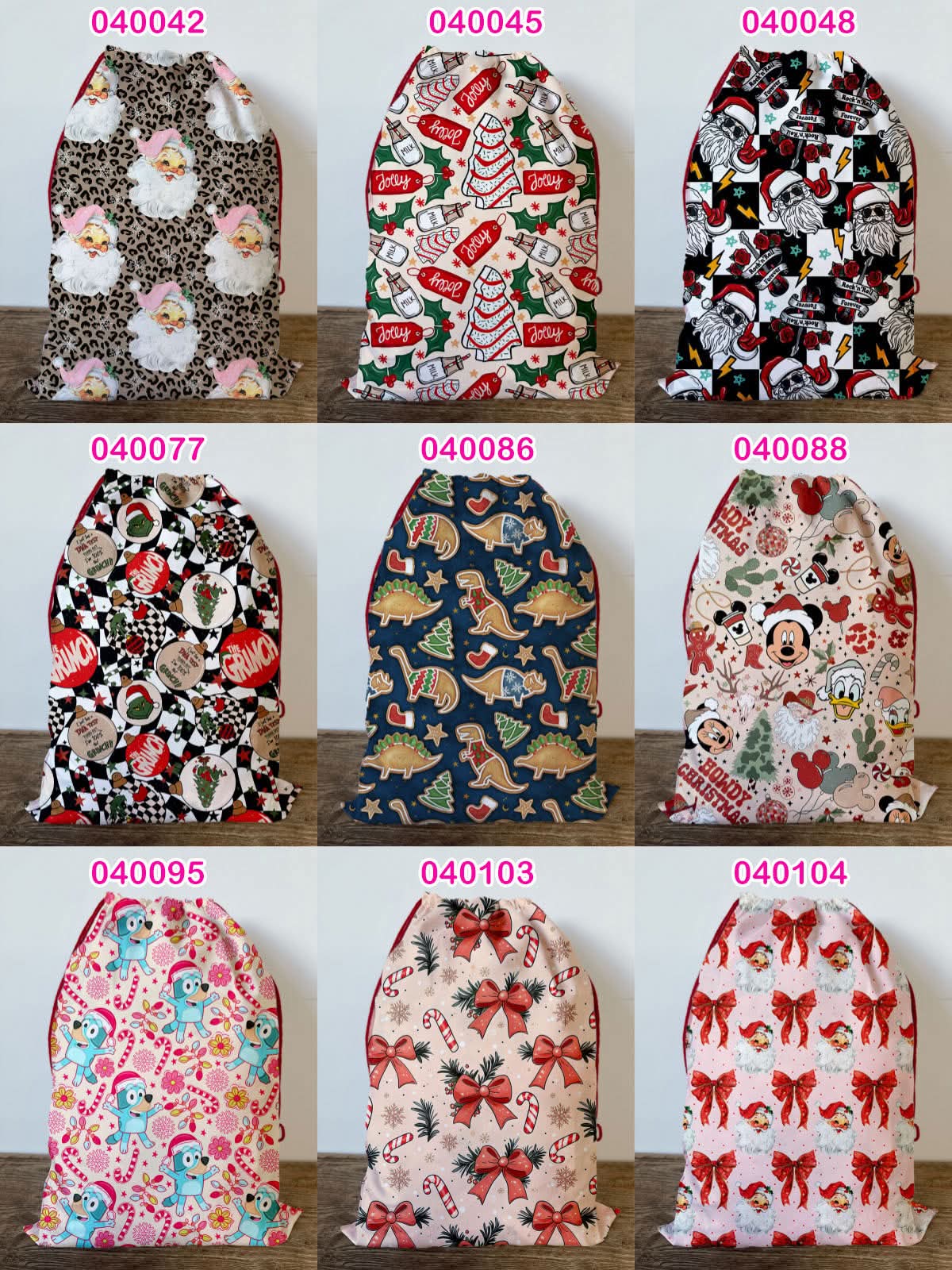 CUSTOM SANTA SACKS