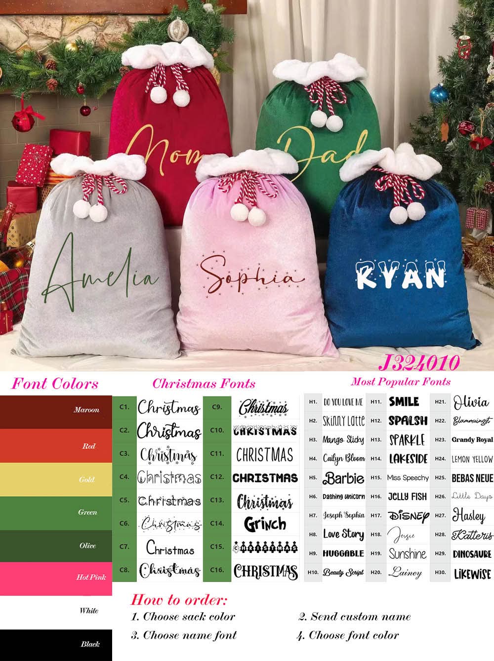 CUSTOM VELVET SACKS